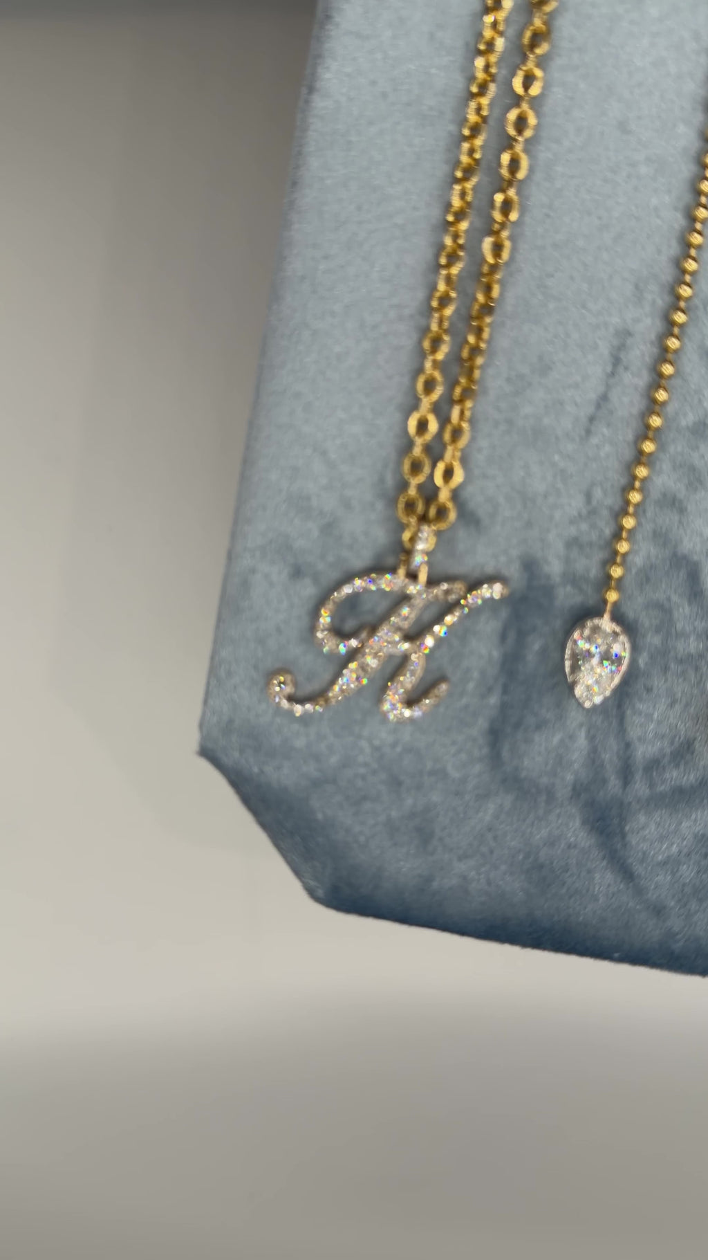 Omega Diamond Letter Pendant