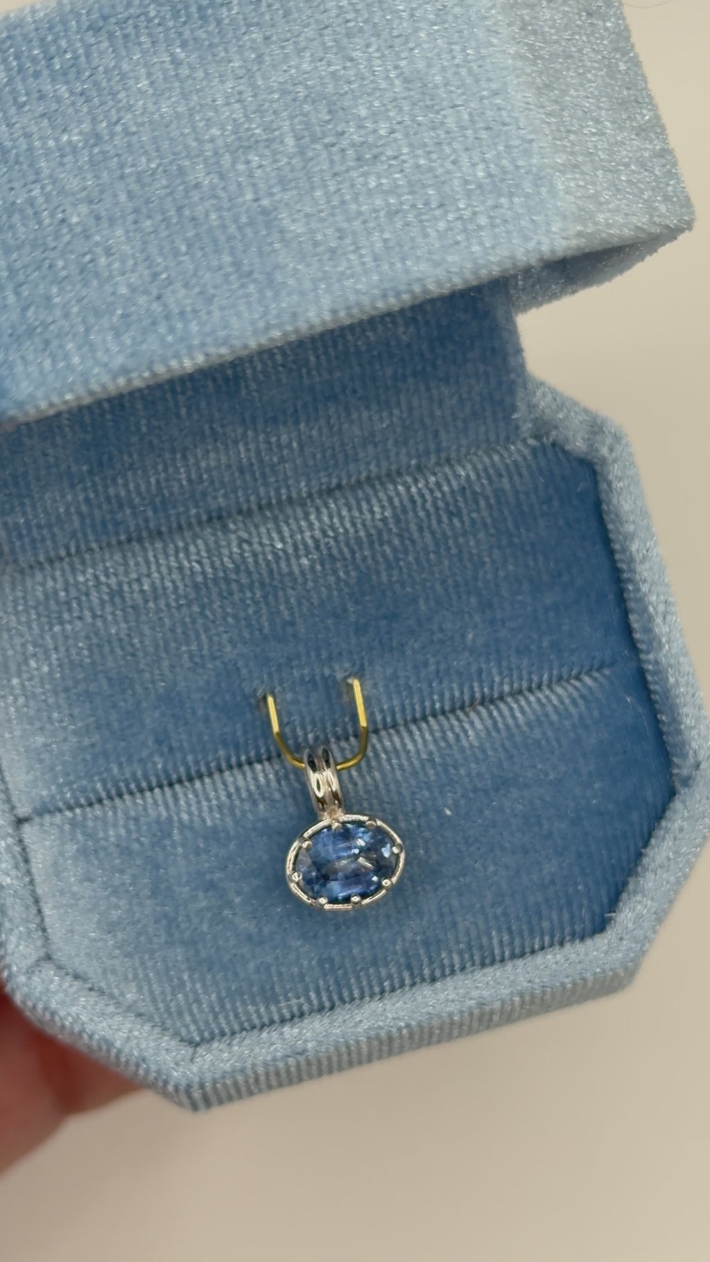 Classic Stardust Gemstone Charm in Blue Nebula