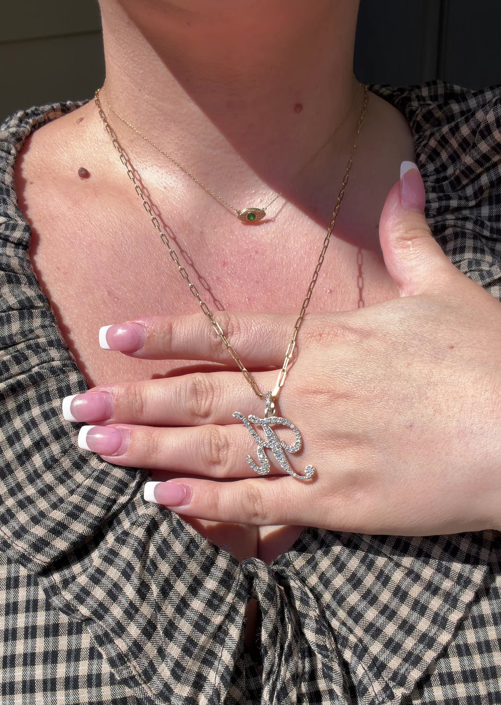Omega Diamond Letter Pendant