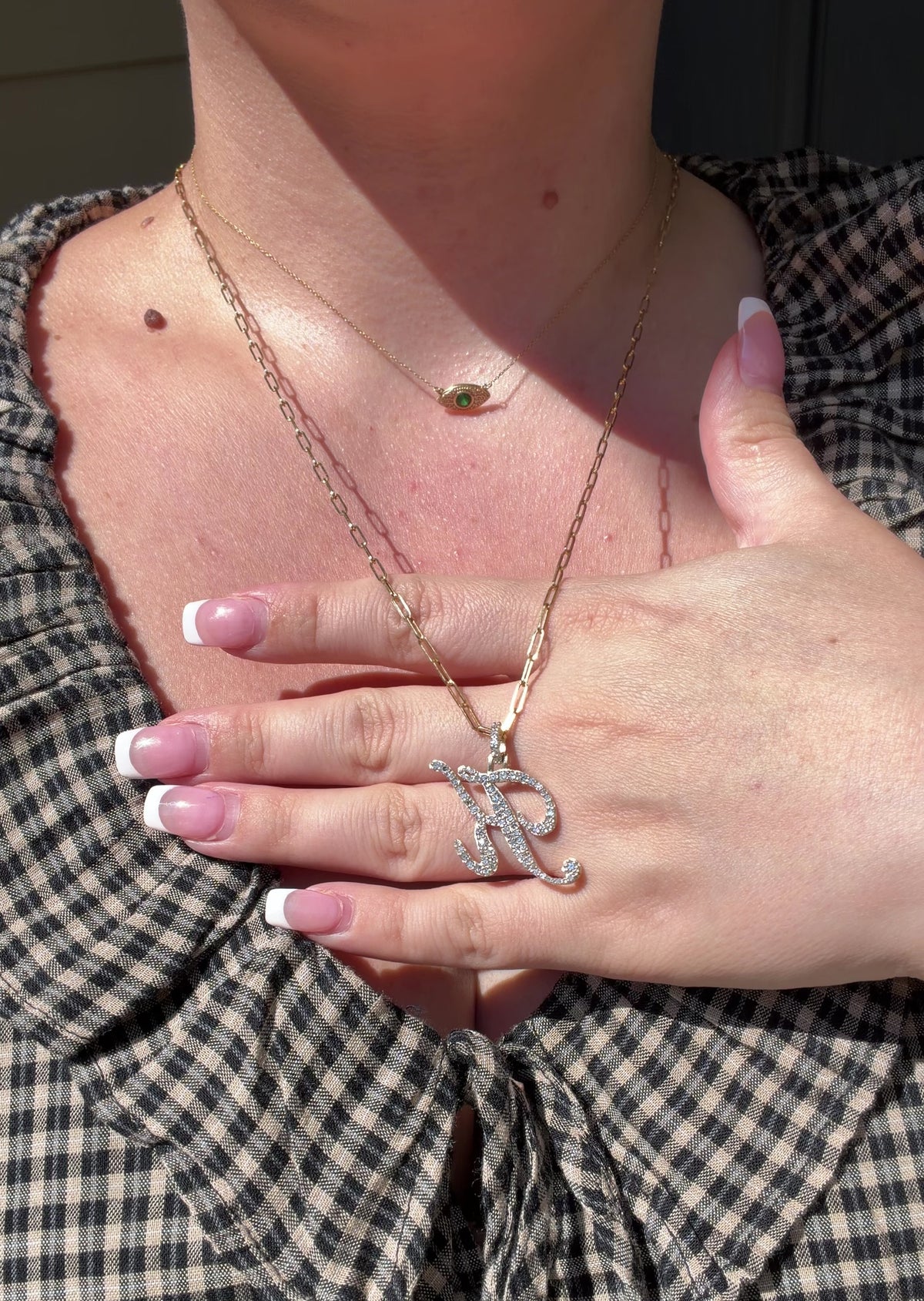 Omega Diamond Letter Pendant