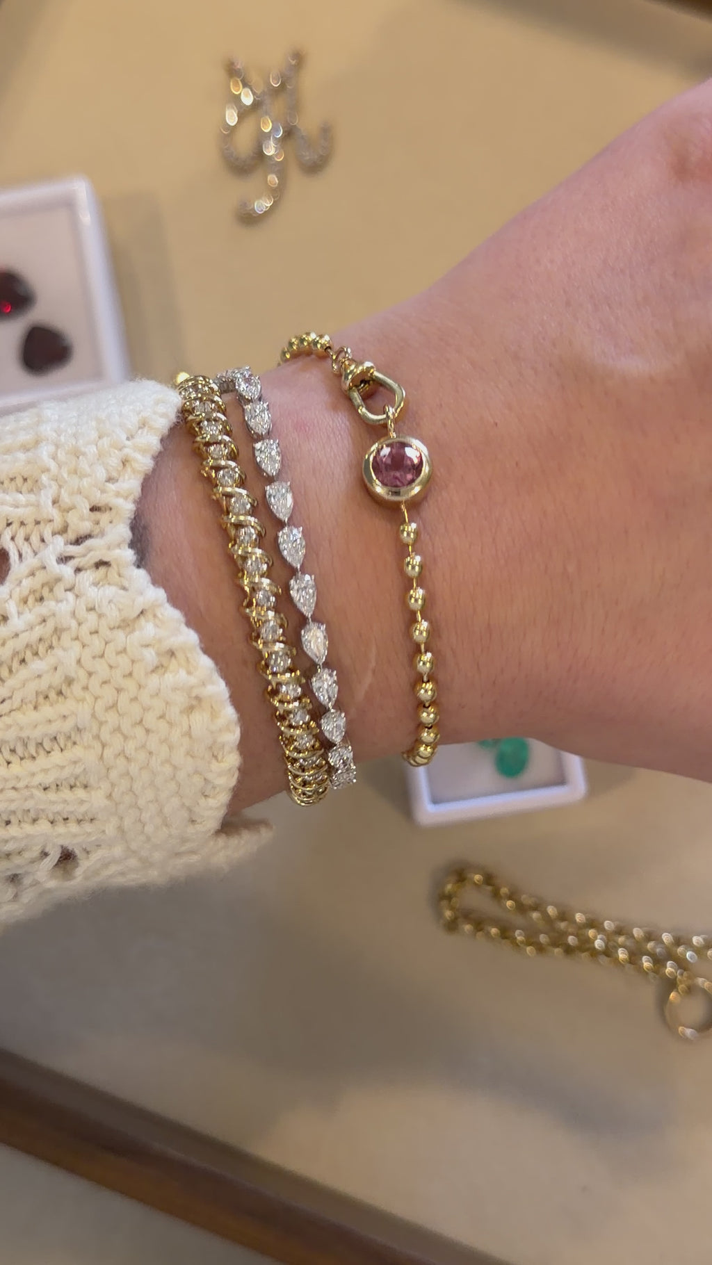 Perfect Pear Diamond Tennis Bracelet