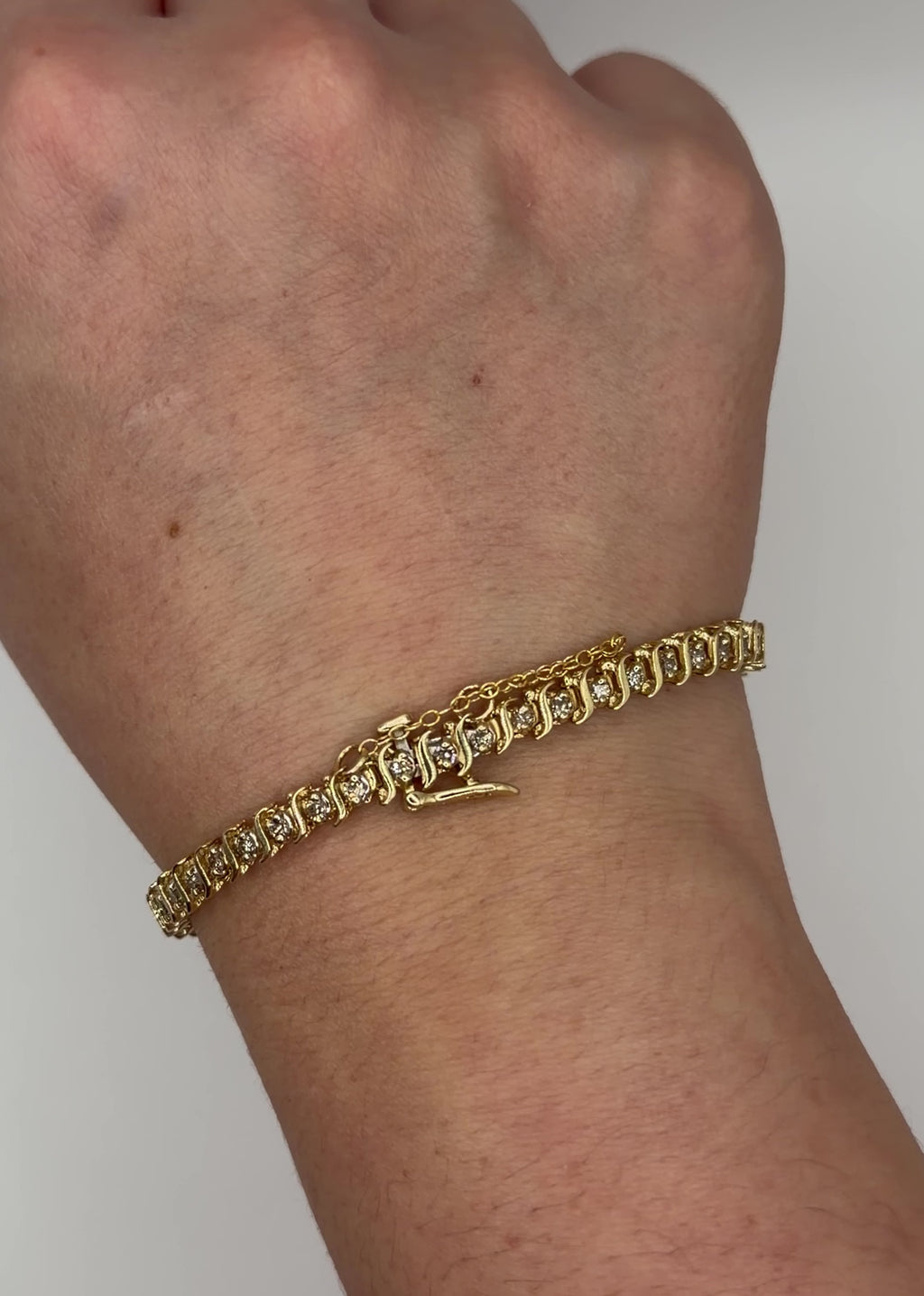 Vintage Petite S - Link Brown Diamond Bracelet