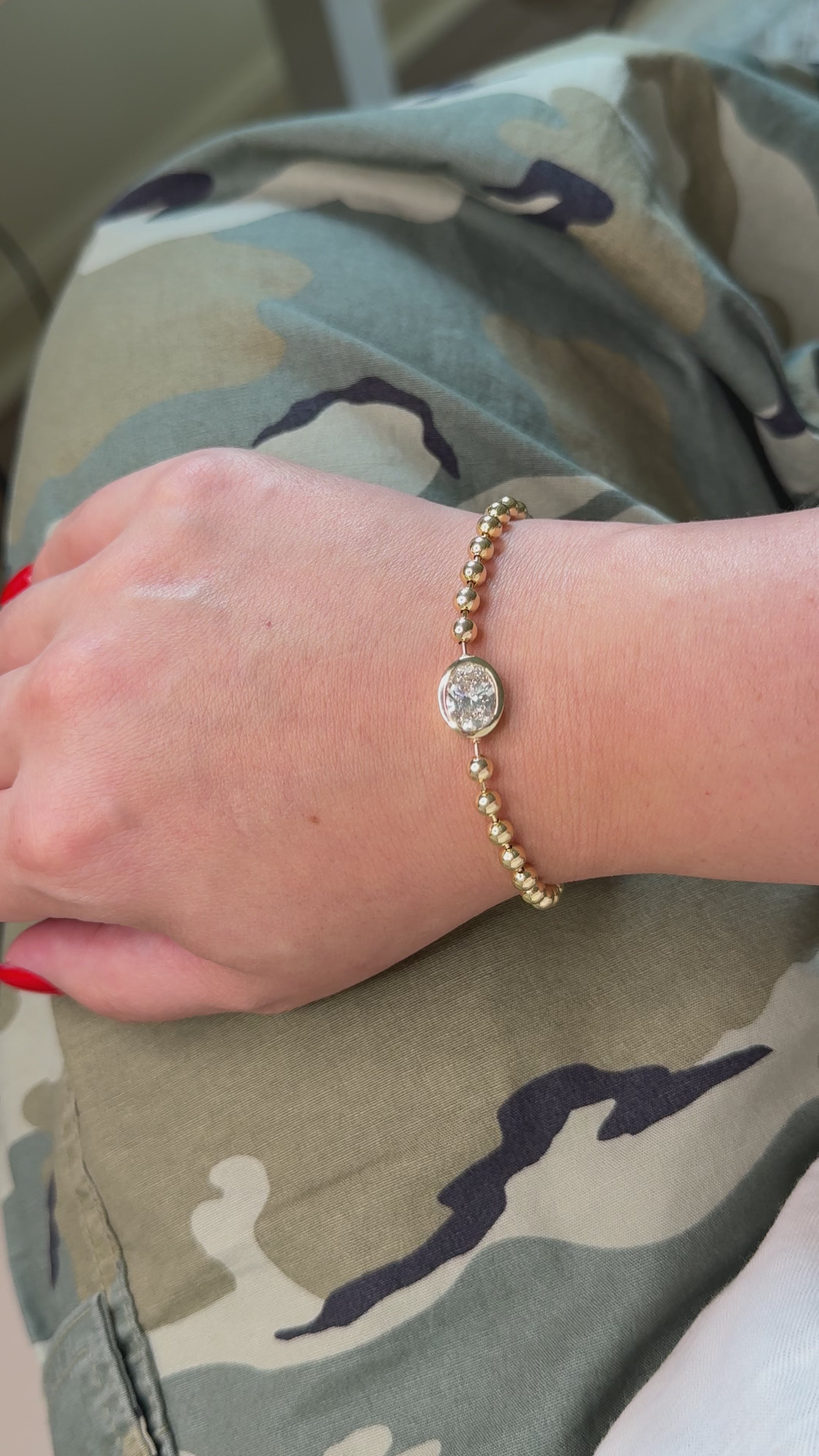 Grande Gold Core Memory Ball Chan Bracelet