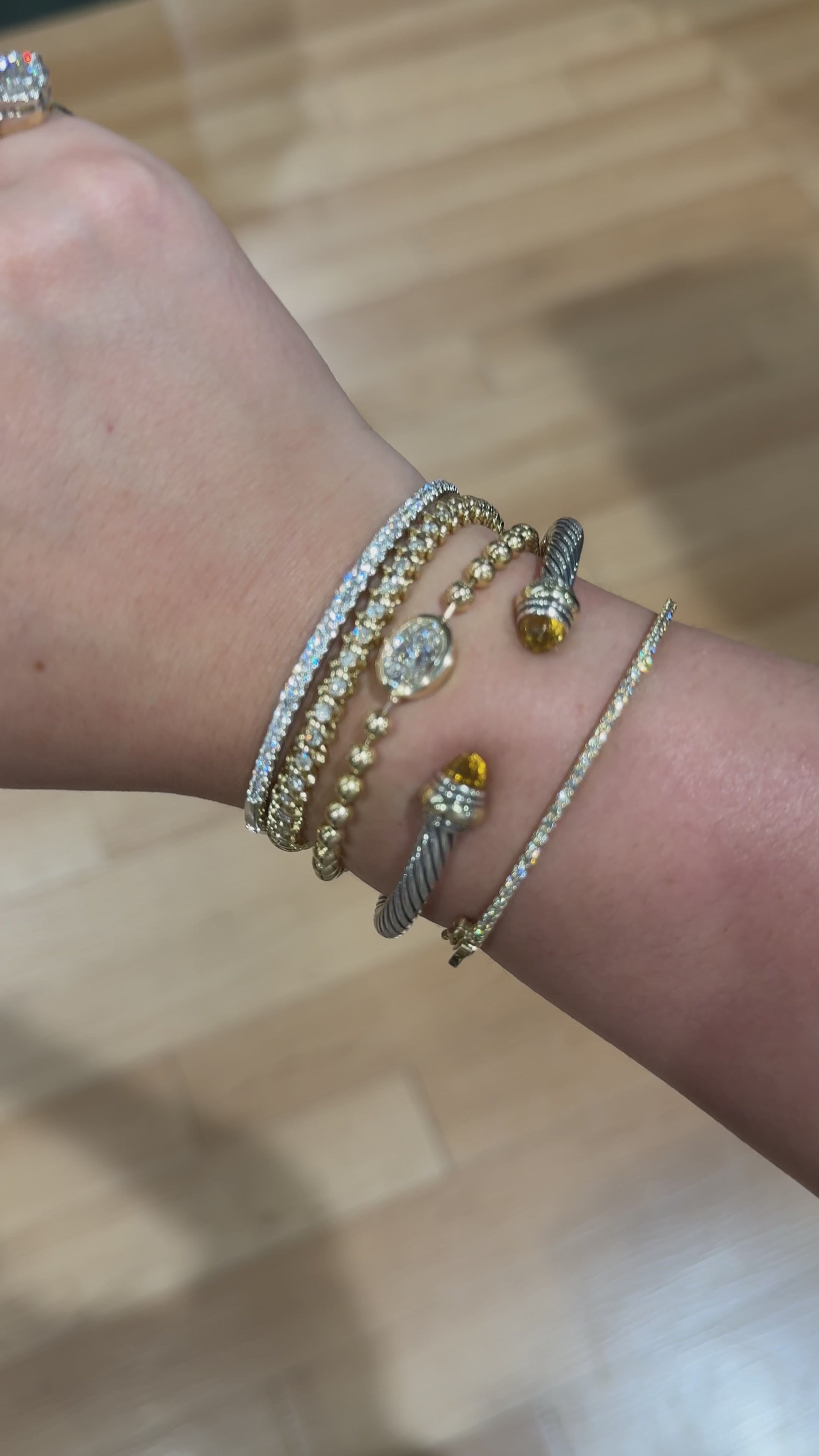Grande Gold Core Memory Ball Chan Bracelet
