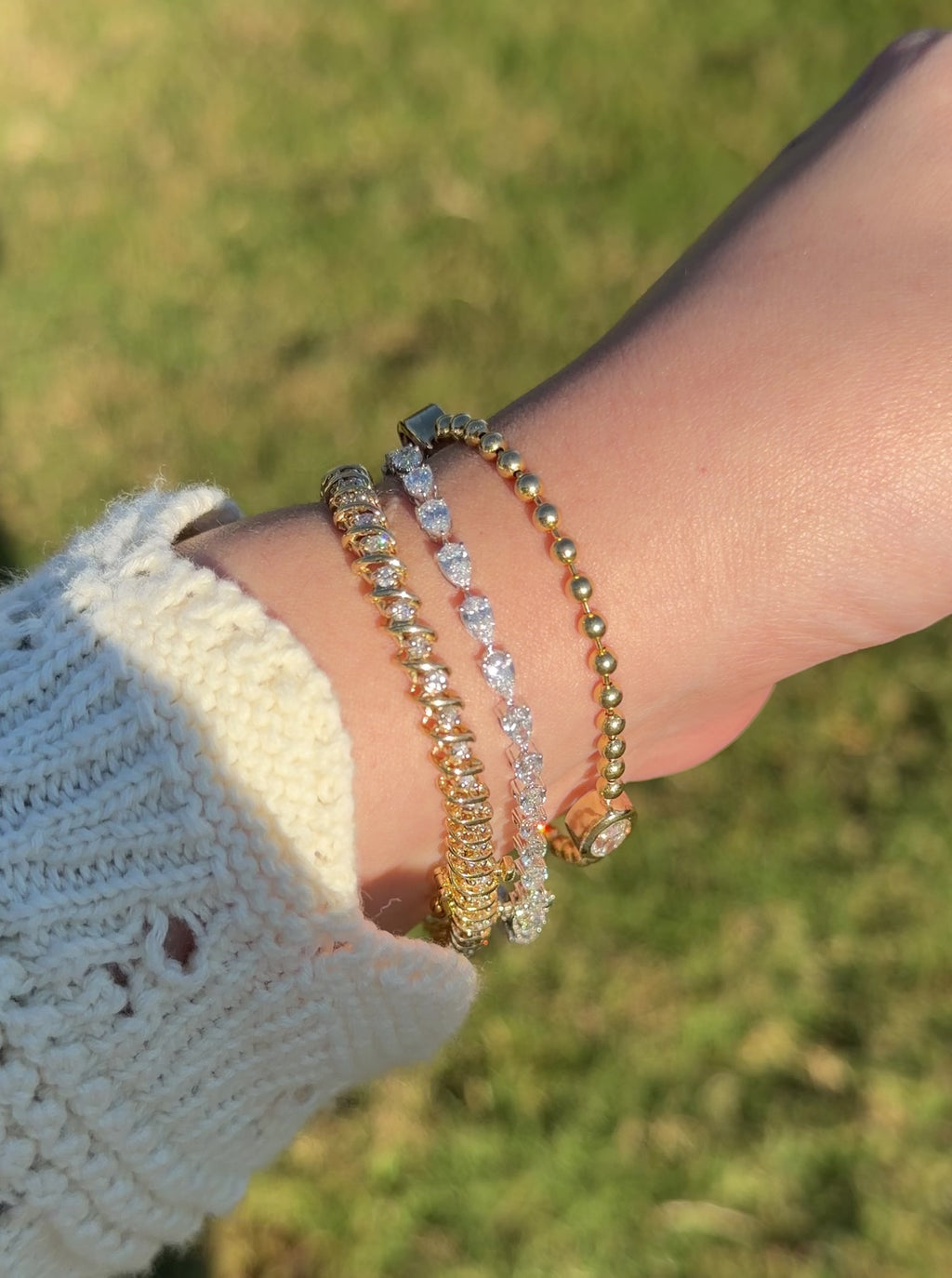 Perfect Pear Diamond Tennis Bracelet
