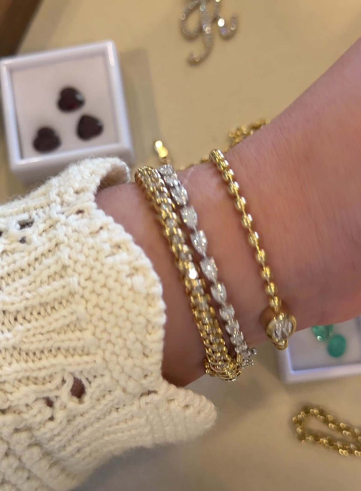 Perfect Pear Diamond Tennis Bracelet