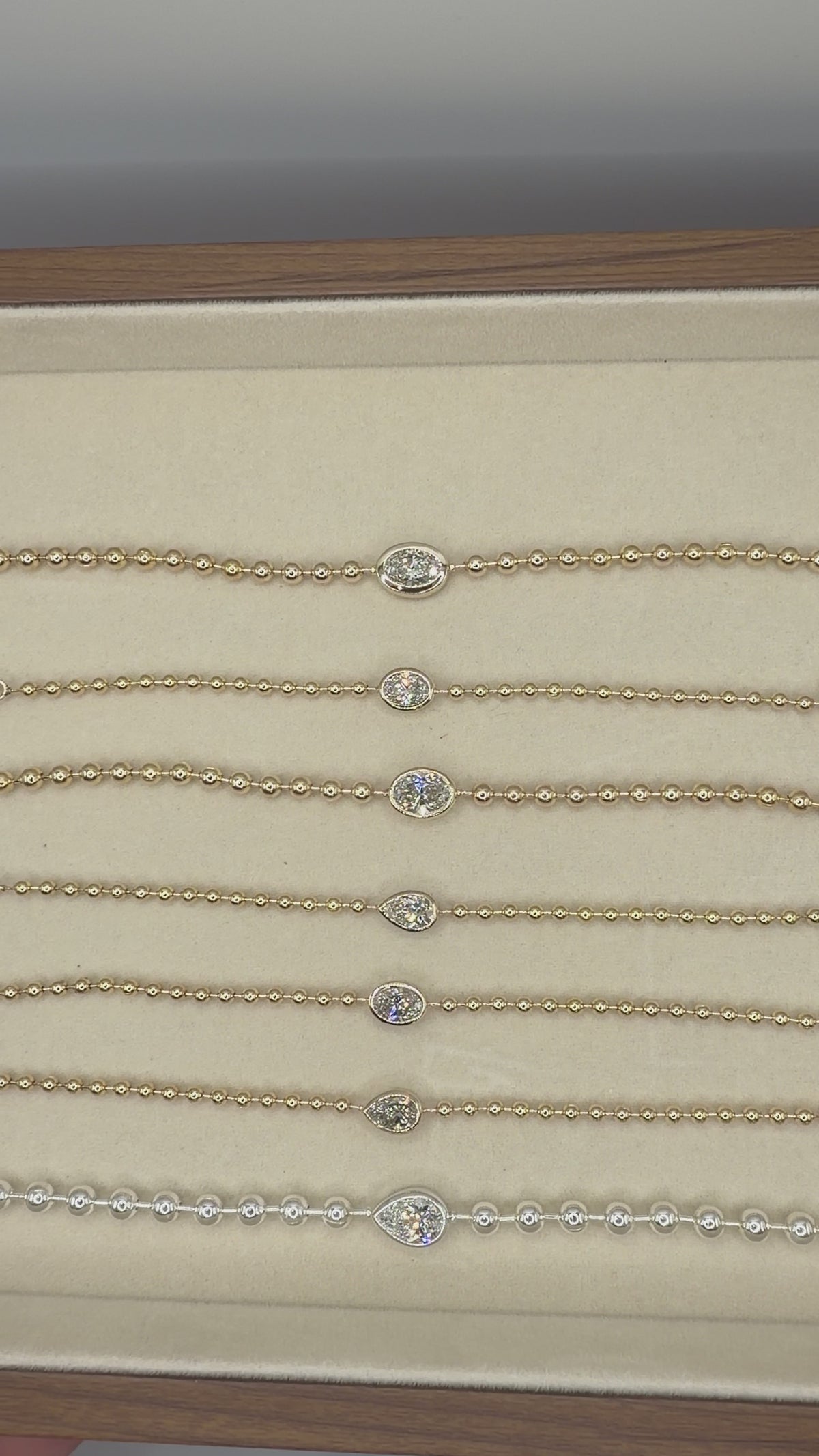 Petite Gold Memory Ball Chain Bracelet