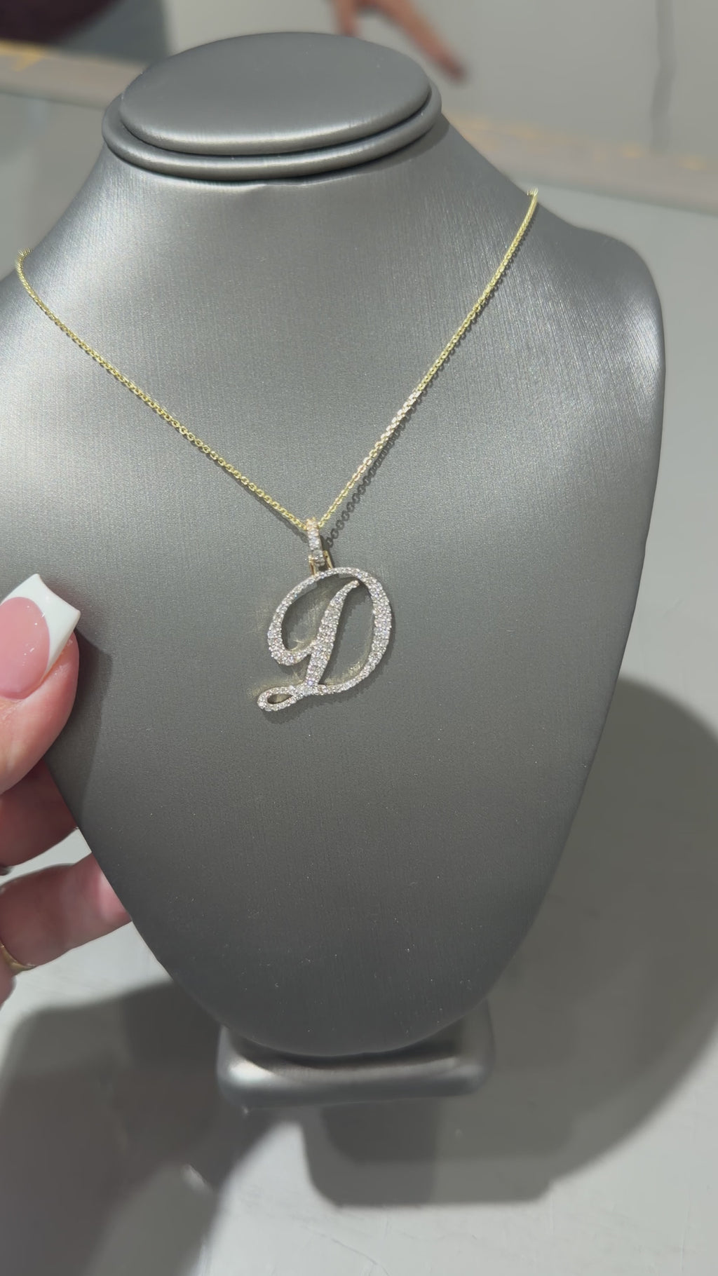 Omega Diamond Letter Pendant