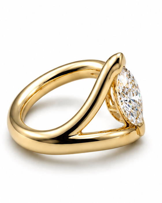 Cleopatra Marquise Pinky Ring