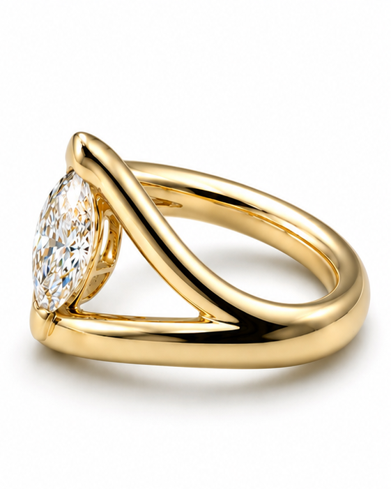 Cleopatra Marquise Pinky Ring