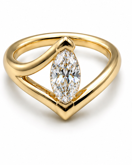 Cleopatra Marquise Pinky Ring